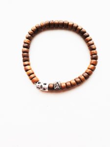 Herrenarmband,aus,Holzperlen,