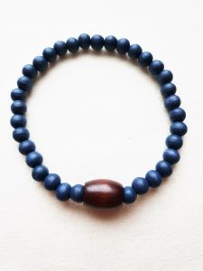 Herrenarmband,aus,Holzperlen,