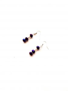 Ohrringe aus Glasschliffperlen