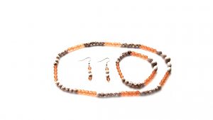 Schmuckset,aus,Holzperlen